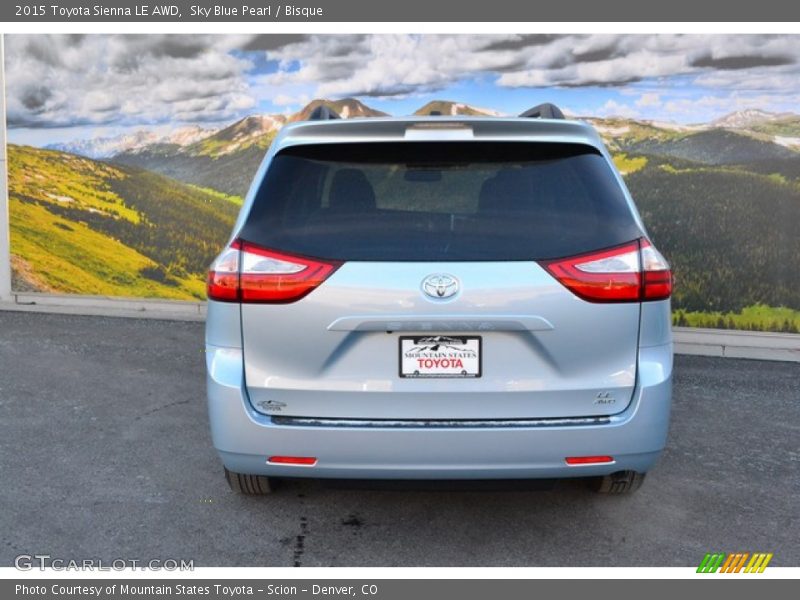 Sky Blue Pearl / Bisque 2015 Toyota Sienna LE AWD