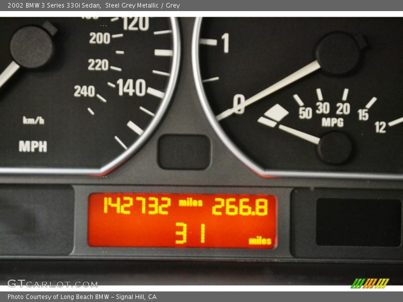 Steel Grey Metallic / Grey 2002 BMW 3 Series 330i Sedan