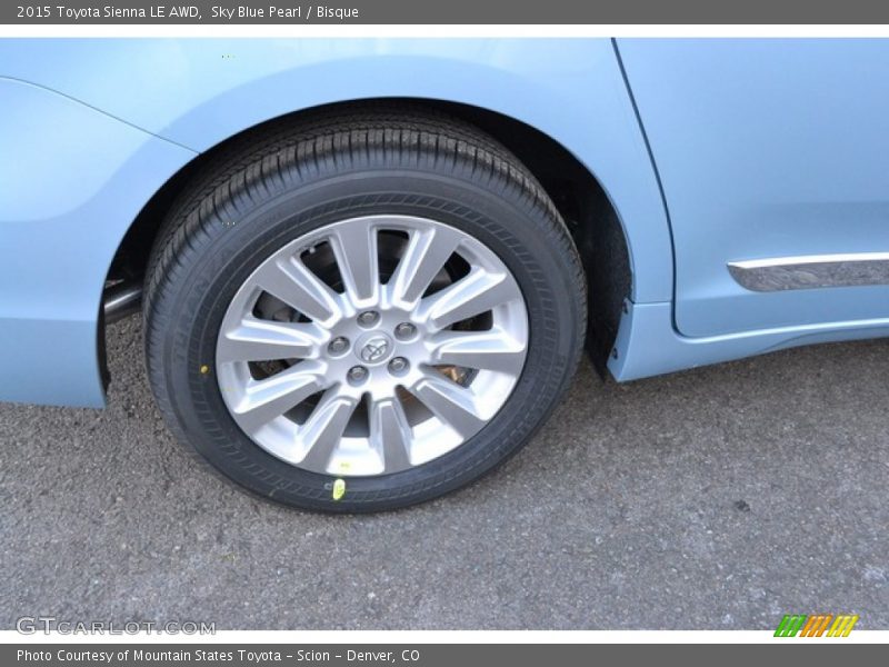 Sky Blue Pearl / Bisque 2015 Toyota Sienna LE AWD