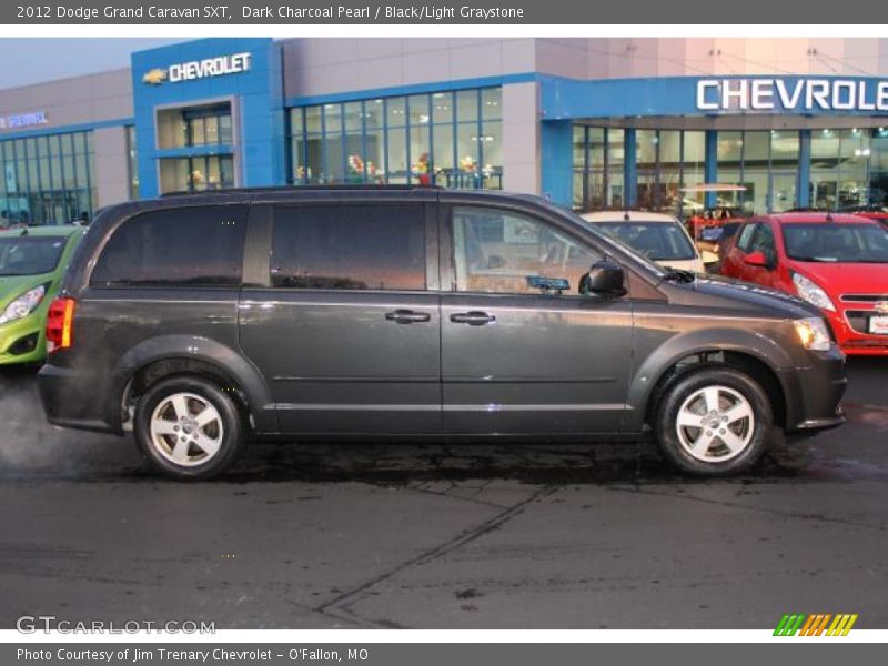 Dark Charcoal Pearl / Black/Light Graystone 2012 Dodge Grand Caravan SXT