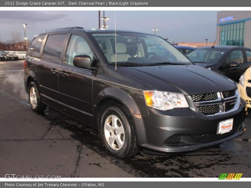 Dark Charcoal Pearl / Black/Light Graystone 2012 Dodge Grand Caravan SXT