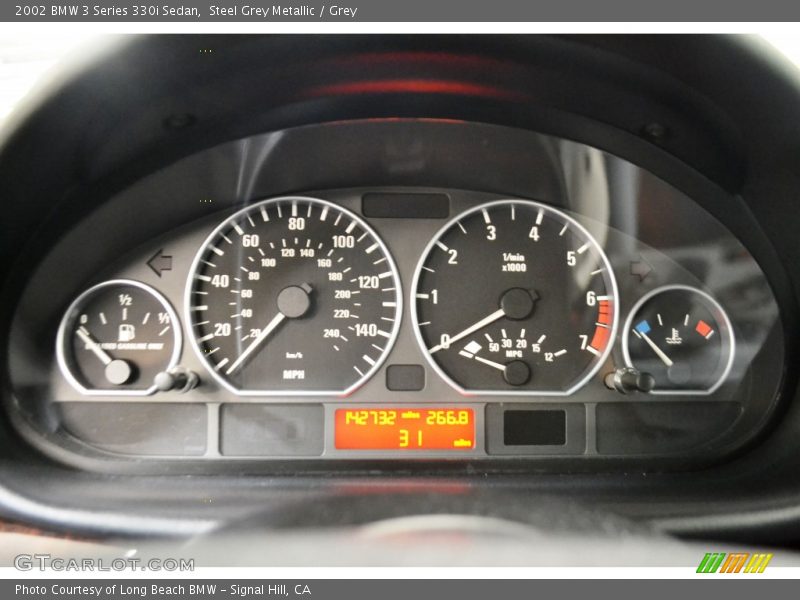 Steel Grey Metallic / Grey 2002 BMW 3 Series 330i Sedan