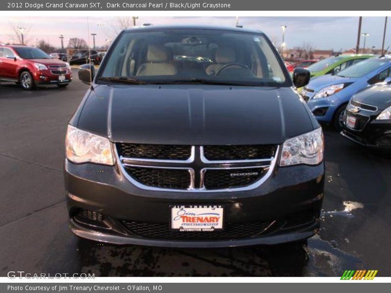 Dark Charcoal Pearl / Black/Light Graystone 2012 Dodge Grand Caravan SXT