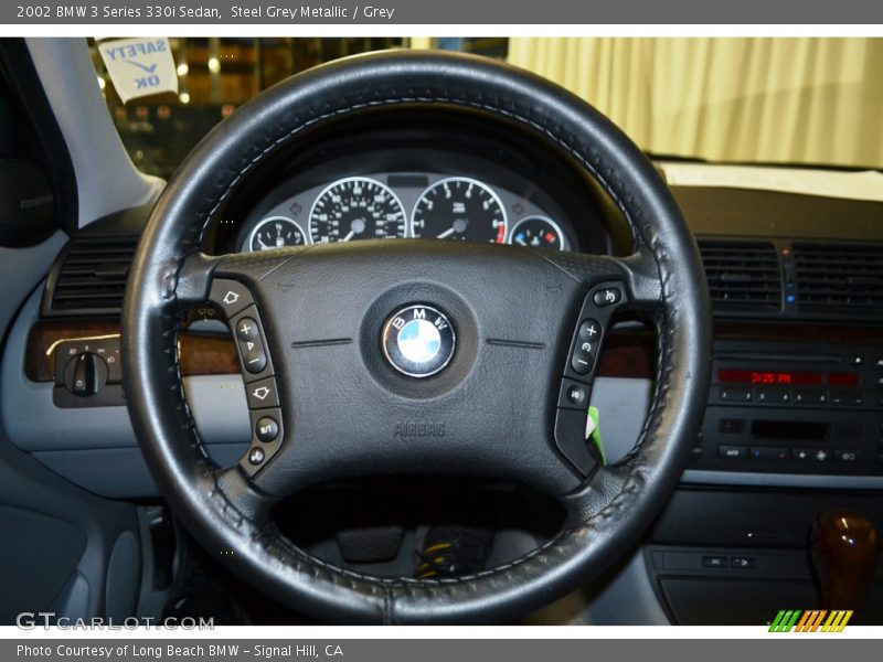 Steel Grey Metallic / Grey 2002 BMW 3 Series 330i Sedan