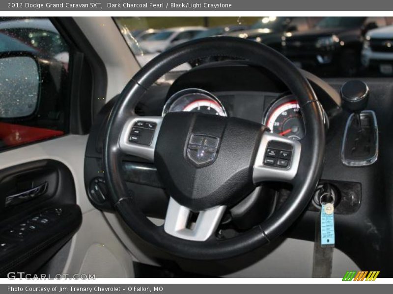 Dark Charcoal Pearl / Black/Light Graystone 2012 Dodge Grand Caravan SXT