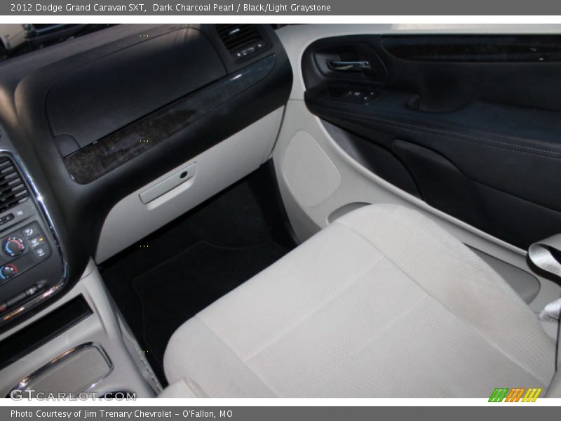 Dark Charcoal Pearl / Black/Light Graystone 2012 Dodge Grand Caravan SXT