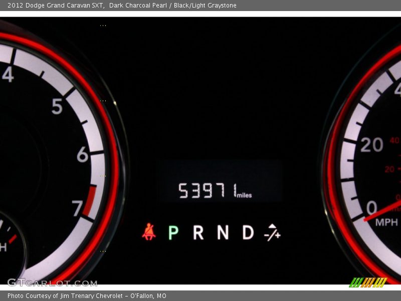 Dark Charcoal Pearl / Black/Light Graystone 2012 Dodge Grand Caravan SXT