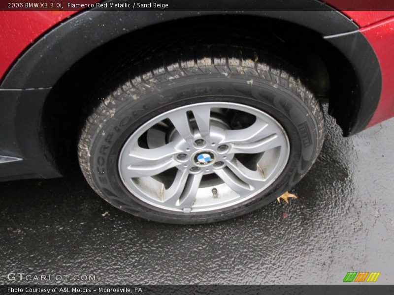 Flamenco Red Metallic / Sand Beige 2006 BMW X3 3.0i