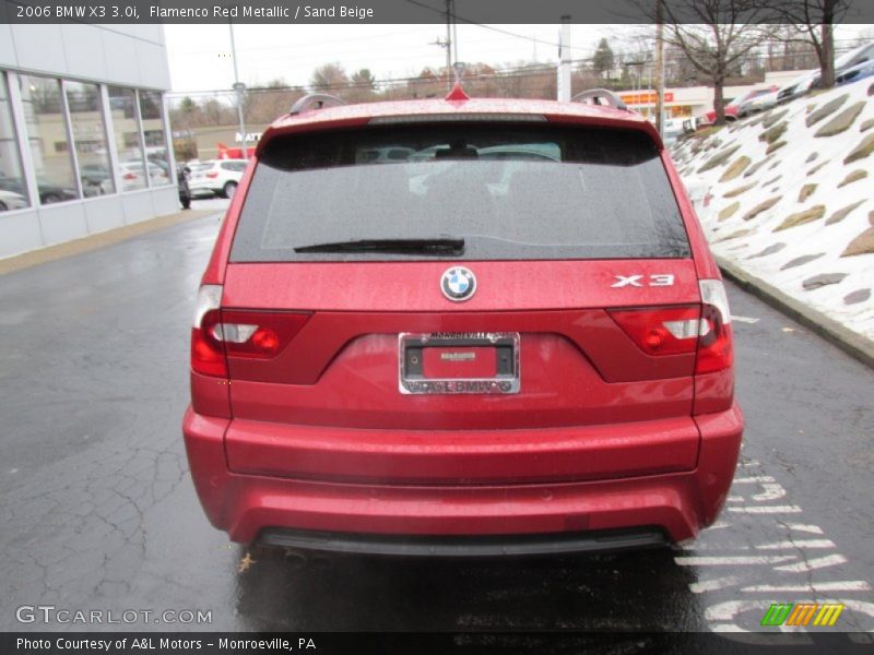 Flamenco Red Metallic / Sand Beige 2006 BMW X3 3.0i