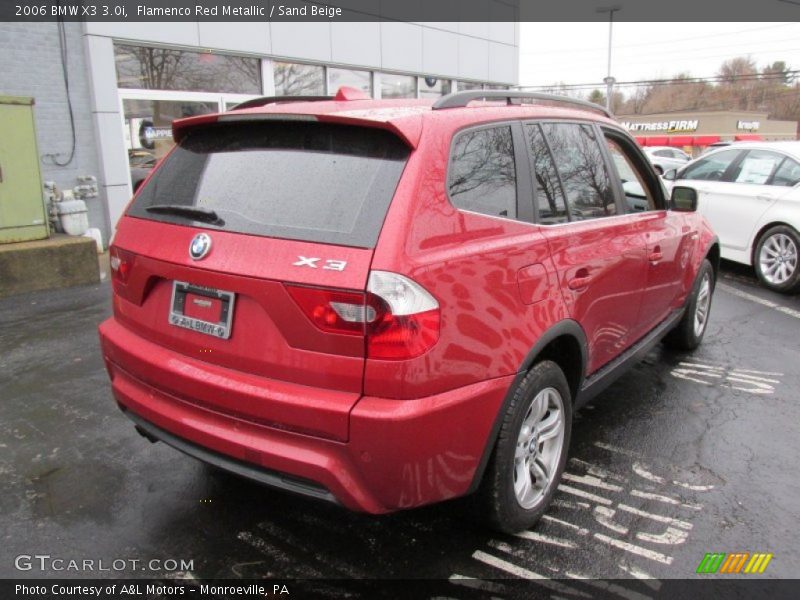 Flamenco Red Metallic / Sand Beige 2006 BMW X3 3.0i
