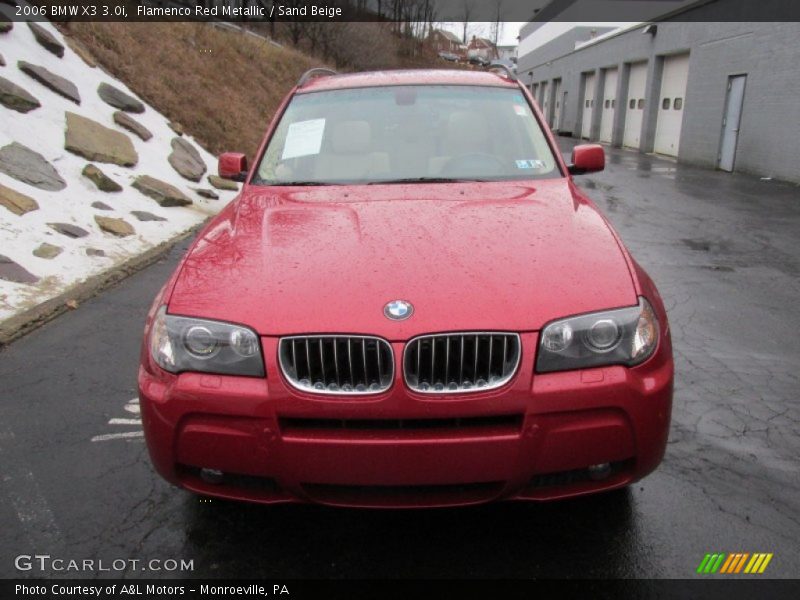Flamenco Red Metallic / Sand Beige 2006 BMW X3 3.0i