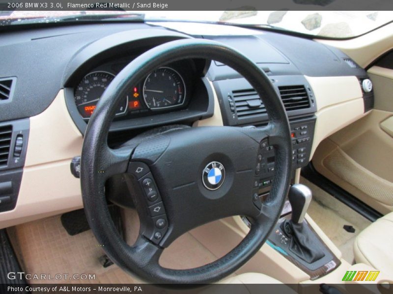 Flamenco Red Metallic / Sand Beige 2006 BMW X3 3.0i