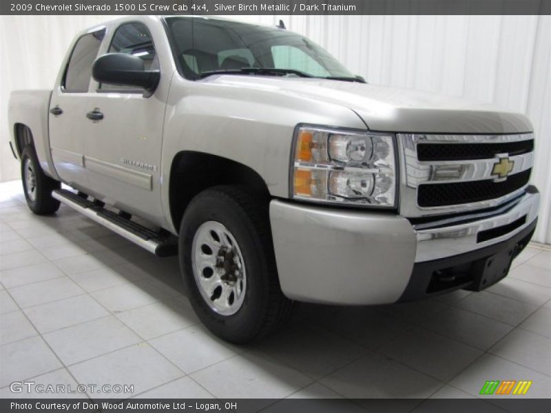 Silver Birch Metallic / Dark Titanium 2009 Chevrolet Silverado 1500 LS Crew Cab 4x4