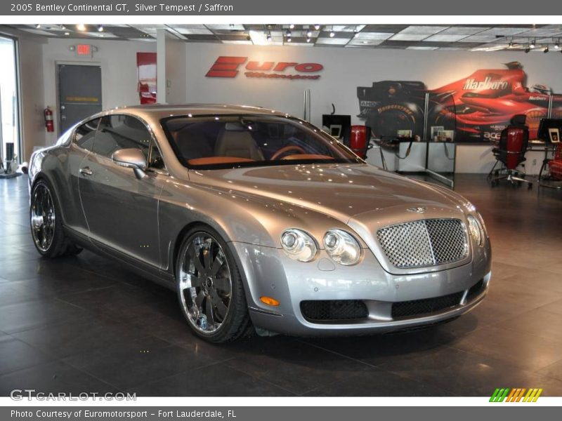 Silver Tempest / Saffron 2005 Bentley Continental GT