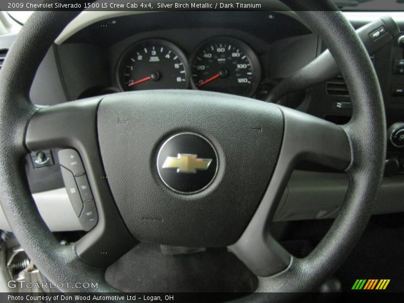 Silver Birch Metallic / Dark Titanium 2009 Chevrolet Silverado 1500 LS Crew Cab 4x4