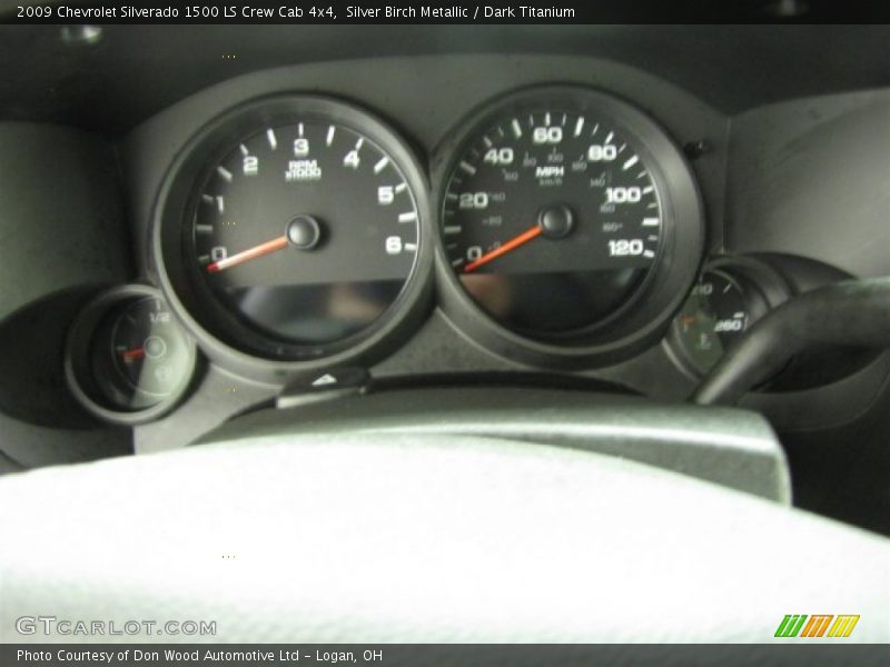 Silver Birch Metallic / Dark Titanium 2009 Chevrolet Silverado 1500 LS Crew Cab 4x4