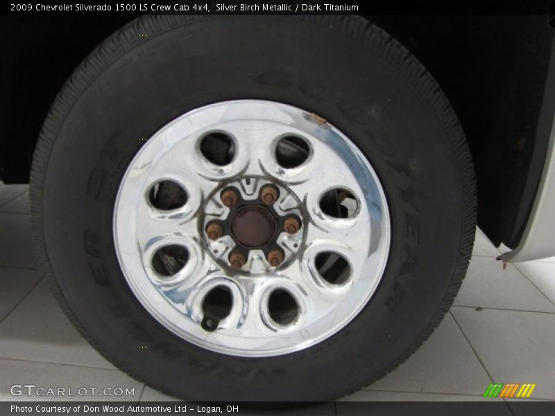 Silver Birch Metallic / Dark Titanium 2009 Chevrolet Silverado 1500 LS Crew Cab 4x4