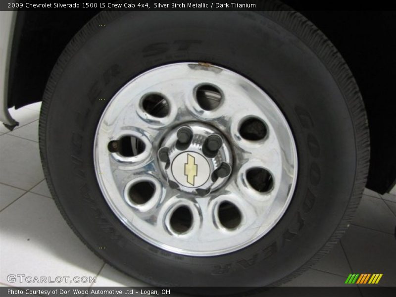 Silver Birch Metallic / Dark Titanium 2009 Chevrolet Silverado 1500 LS Crew Cab 4x4