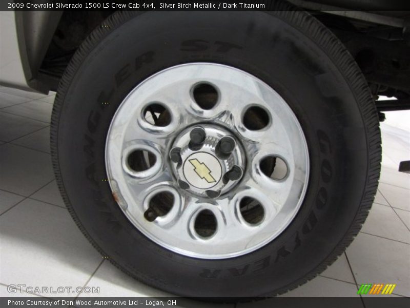 Silver Birch Metallic / Dark Titanium 2009 Chevrolet Silverado 1500 LS Crew Cab 4x4