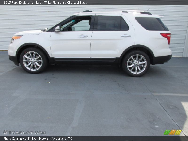 White Platinum / Charcoal Black 2015 Ford Explorer Limited