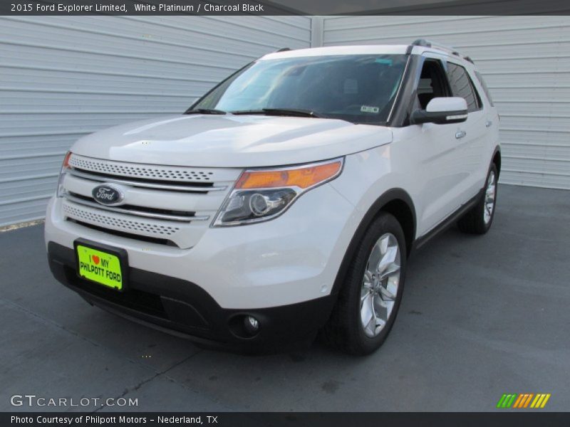 White Platinum / Charcoal Black 2015 Ford Explorer Limited