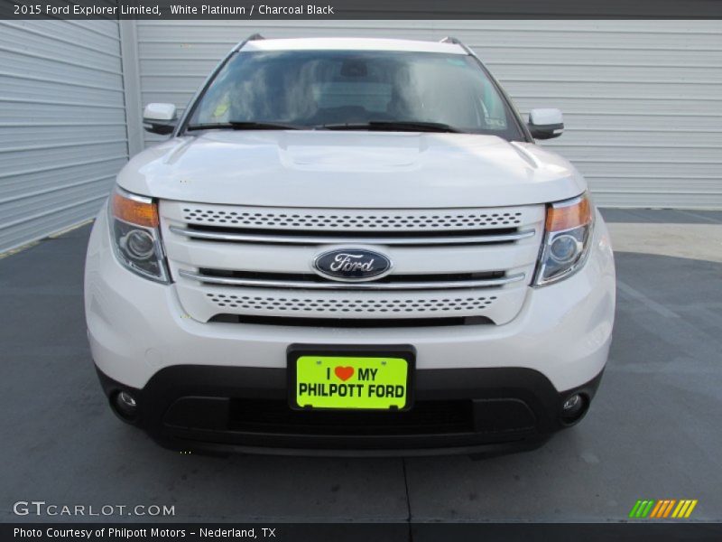 White Platinum / Charcoal Black 2015 Ford Explorer Limited