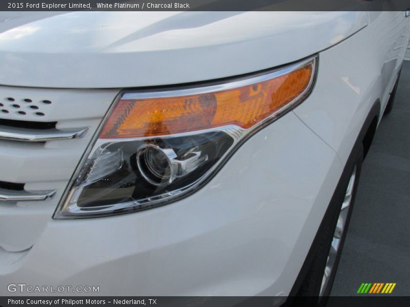White Platinum / Charcoal Black 2015 Ford Explorer Limited