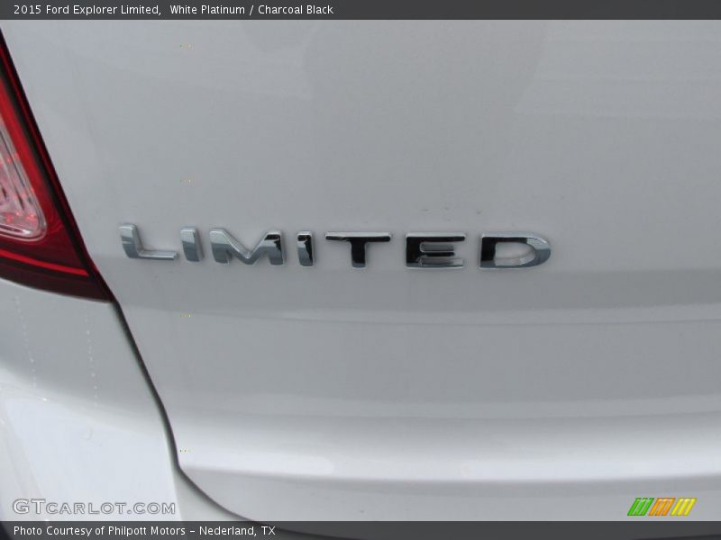 White Platinum / Charcoal Black 2015 Ford Explorer Limited