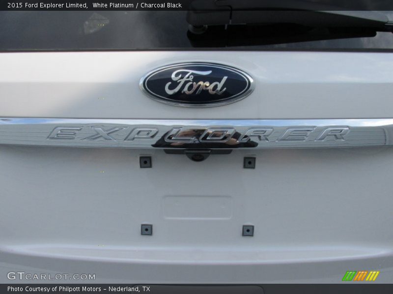 White Platinum / Charcoal Black 2015 Ford Explorer Limited