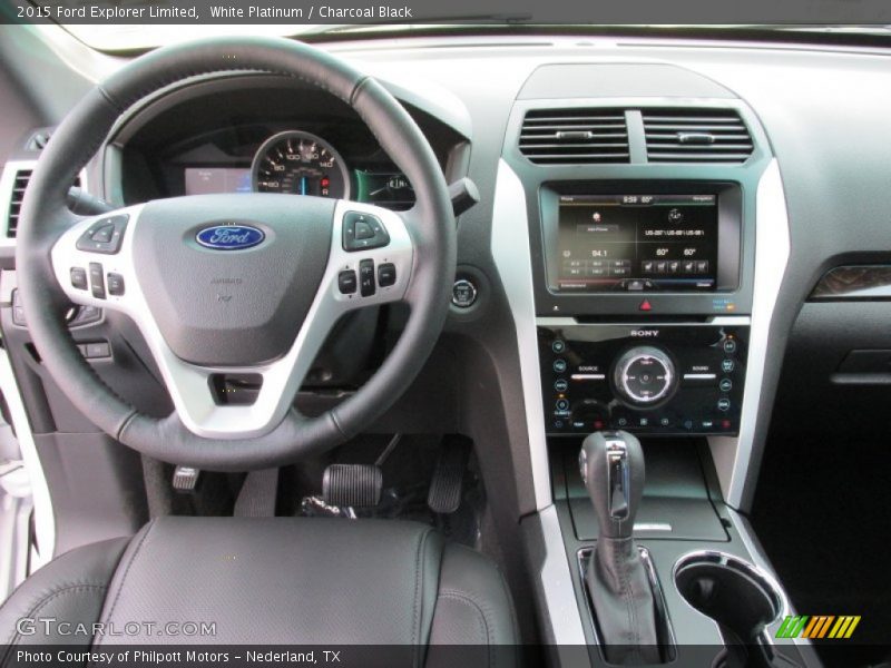 White Platinum / Charcoal Black 2015 Ford Explorer Limited