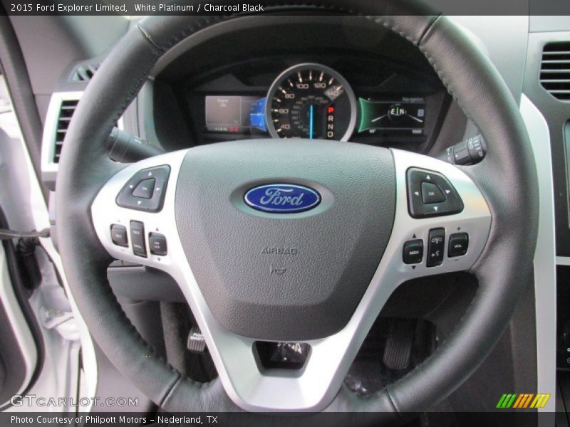 White Platinum / Charcoal Black 2015 Ford Explorer Limited