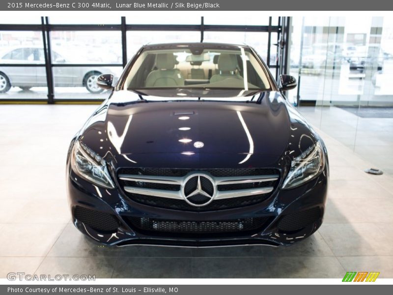 Lunar Blue Metallic / Silk Beige/Black 2015 Mercedes-Benz C 300 4Matic