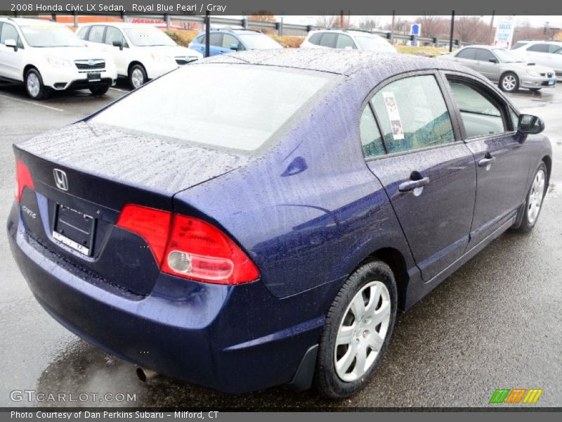 Royal Blue Pearl / Gray 2008 Honda Civic LX Sedan