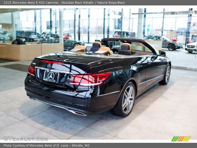 Obsidian Black Metallic / Natural Beige/Black 2015 Mercedes-Benz E 400 Cabriolet