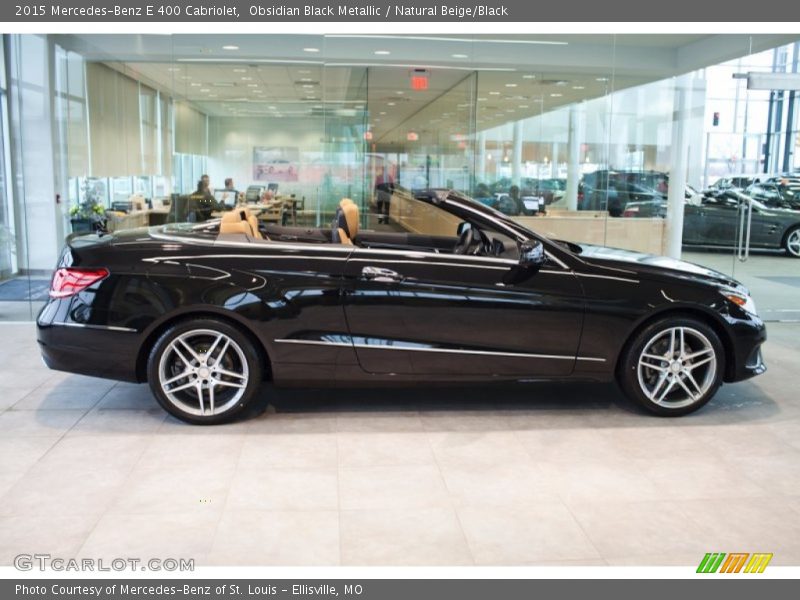 Obsidian Black Metallic / Natural Beige/Black 2015 Mercedes-Benz E 400 Cabriolet