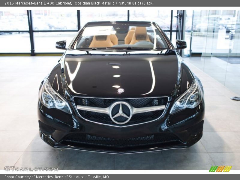 Obsidian Black Metallic / Natural Beige/Black 2015 Mercedes-Benz E 400 Cabriolet
