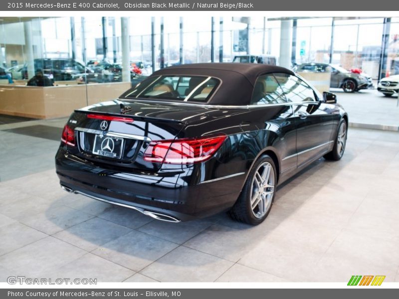 Obsidian Black Metallic / Natural Beige/Black 2015 Mercedes-Benz E 400 Cabriolet