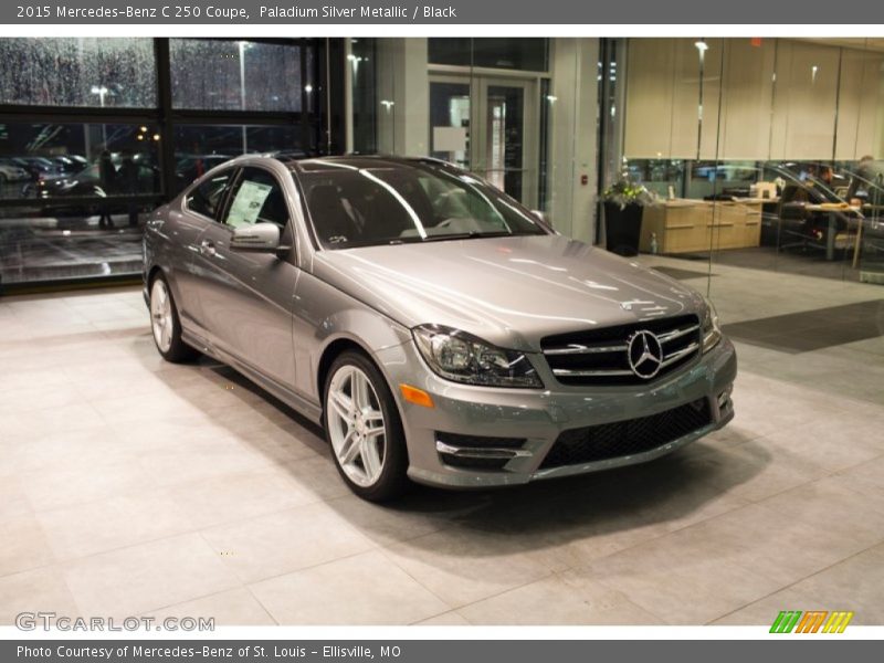 Paladium Silver Metallic / Black 2015 Mercedes-Benz C 250 Coupe