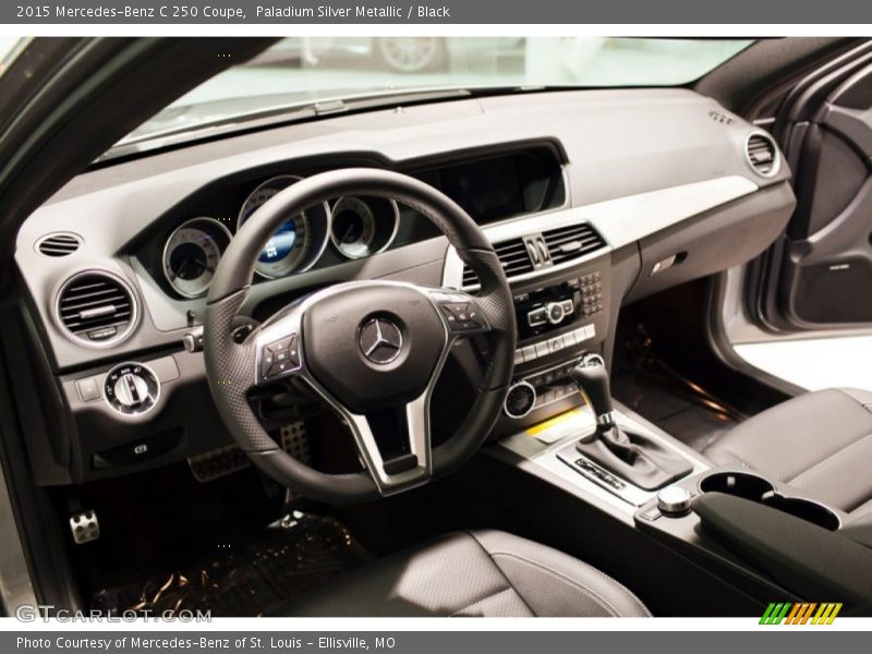 Paladium Silver Metallic / Black 2015 Mercedes-Benz C 250 Coupe