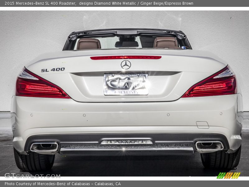 designo Diamond White Metallic / Ginger Beige/Espresso Brown 2015 Mercedes-Benz SL 400 Roadster