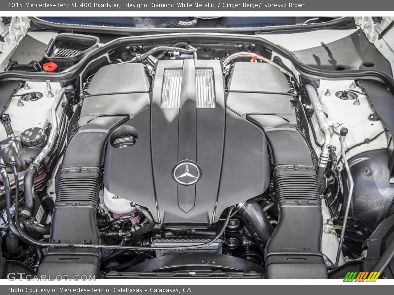 designo Diamond White Metallic / Ginger Beige/Espresso Brown 2015 Mercedes-Benz SL 400 Roadster
