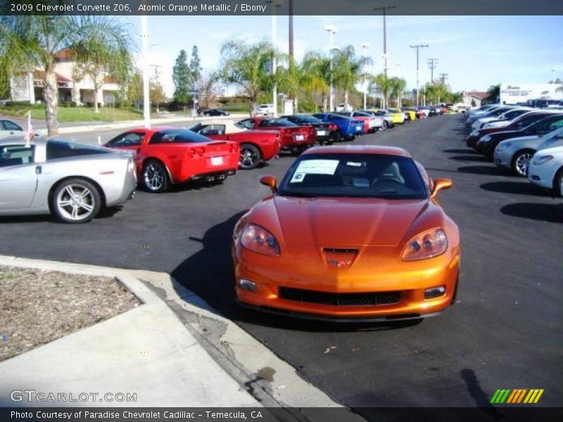 Atomic Orange Metallic / Ebony 2009 Chevrolet Corvette Z06