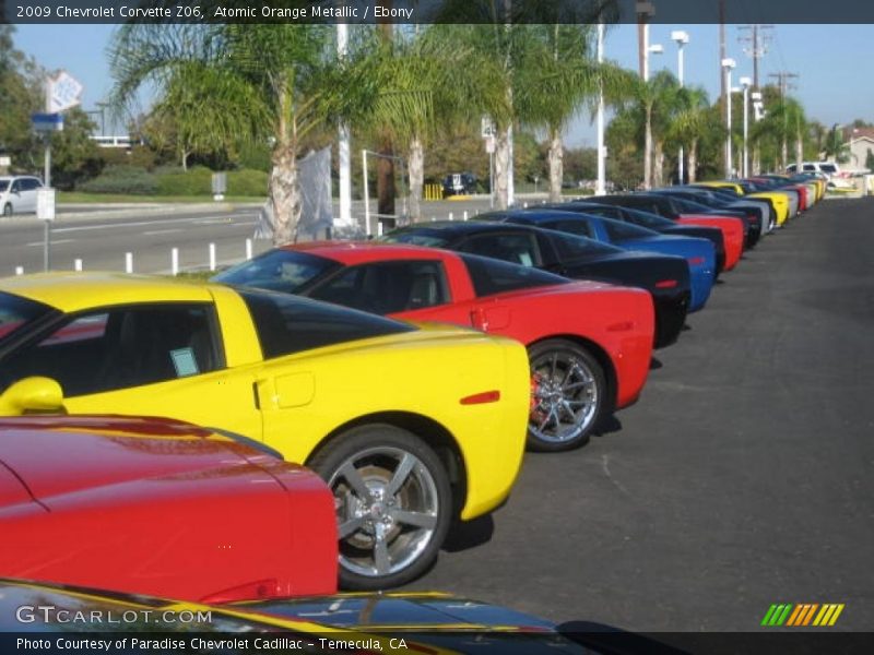 Atomic Orange Metallic / Ebony 2009 Chevrolet Corvette Z06