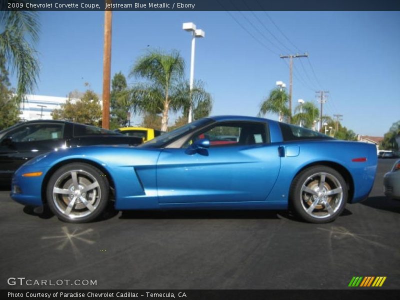 Jetstream Blue Metallic / Ebony 2009 Chevrolet Corvette Coupe
