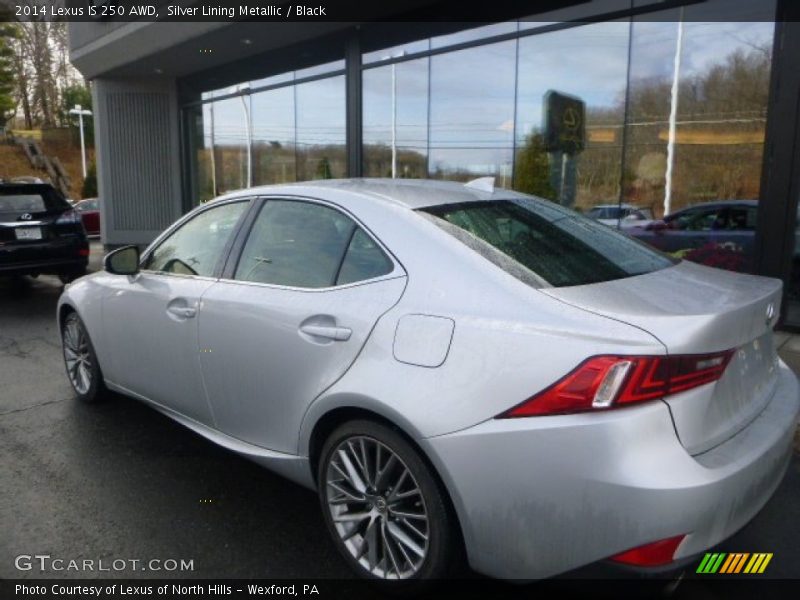 Silver Lining Metallic / Black 2014 Lexus IS 250 AWD
