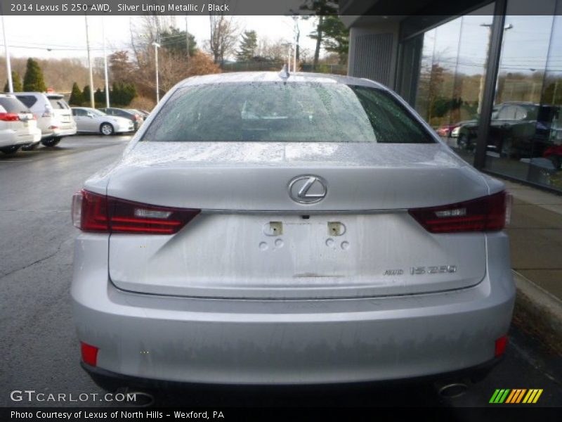 Silver Lining Metallic / Black 2014 Lexus IS 250 AWD