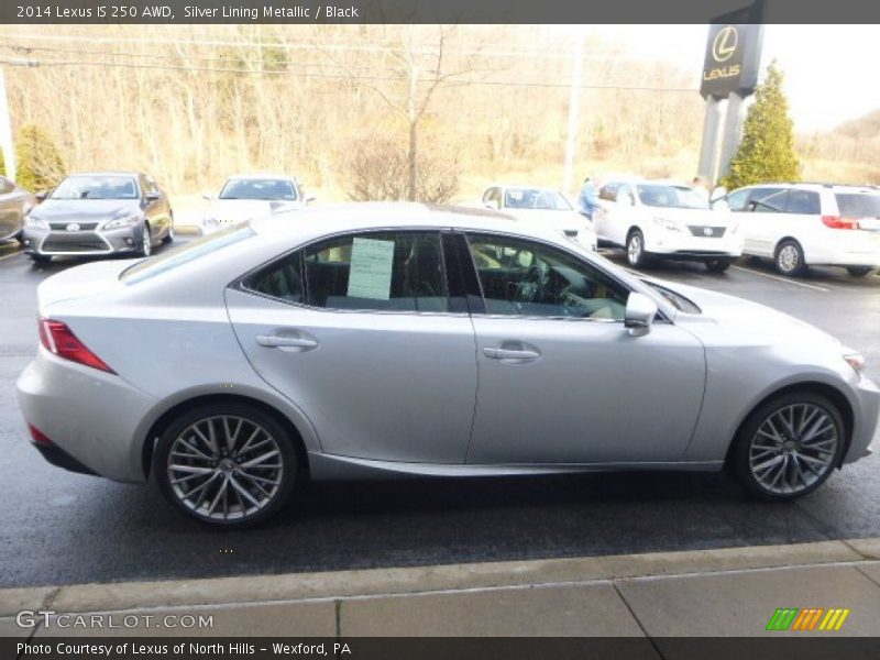 Silver Lining Metallic / Black 2014 Lexus IS 250 AWD