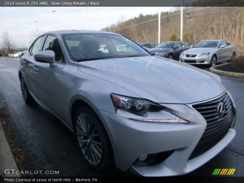 Silver Lining Metallic / Black 2014 Lexus IS 250 AWD