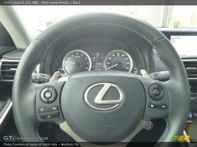 Silver Lining Metallic / Black 2014 Lexus IS 250 AWD