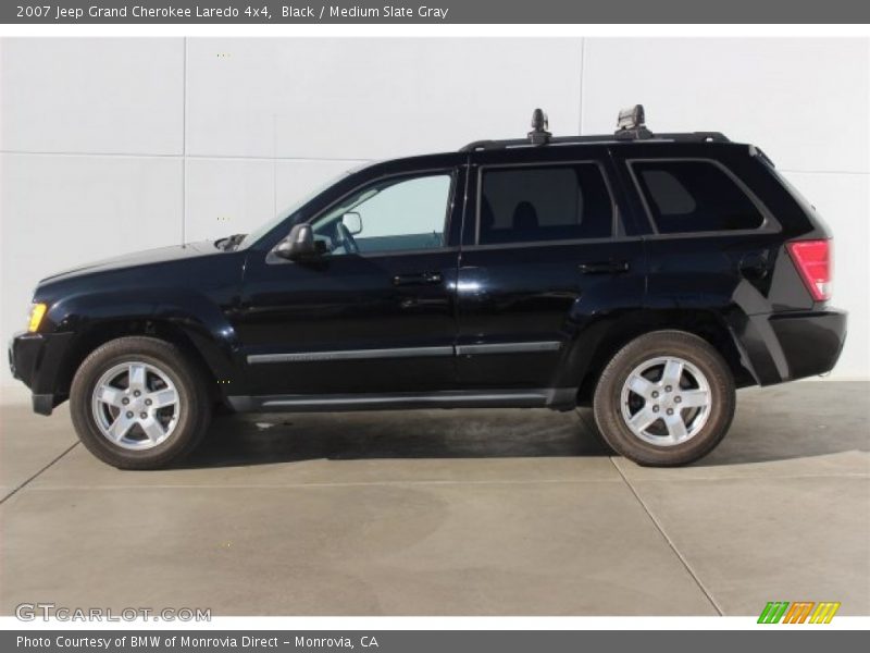 Black / Medium Slate Gray 2007 Jeep Grand Cherokee Laredo 4x4